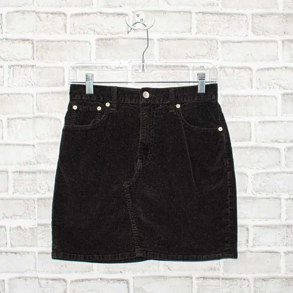 Rag & Bone NY Brown Corduroy Skirt Women's Size 24